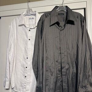 Bundle of 2 XXL Men's Button Down Shirts in Great Condition